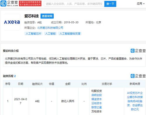 愛芯科技獲數億元A輪融資，啟明創投與聯想之星領投，加速AI視覺芯片賽道布局